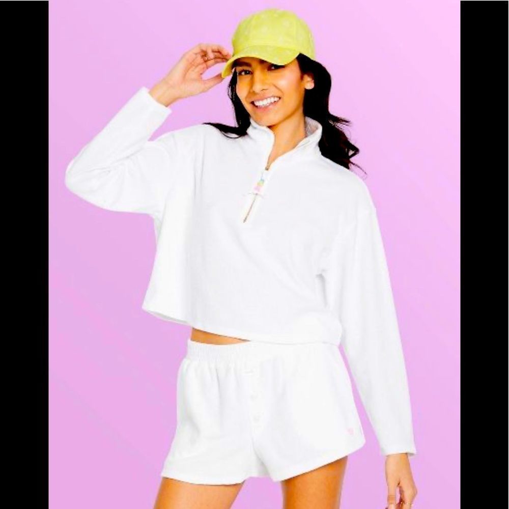 Cropped half Zip Sweatshirt - Stoney Clover Lane x Target White sz S
